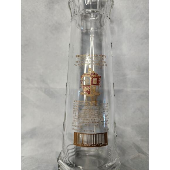 Vintage St. Augustine Florida Lighthouse Empty Red Wine Bottle Decor Decanter - Picture 2 of 7